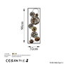Wallity Textured - 4 Accesorio decorativo de pared de metal Multicolor